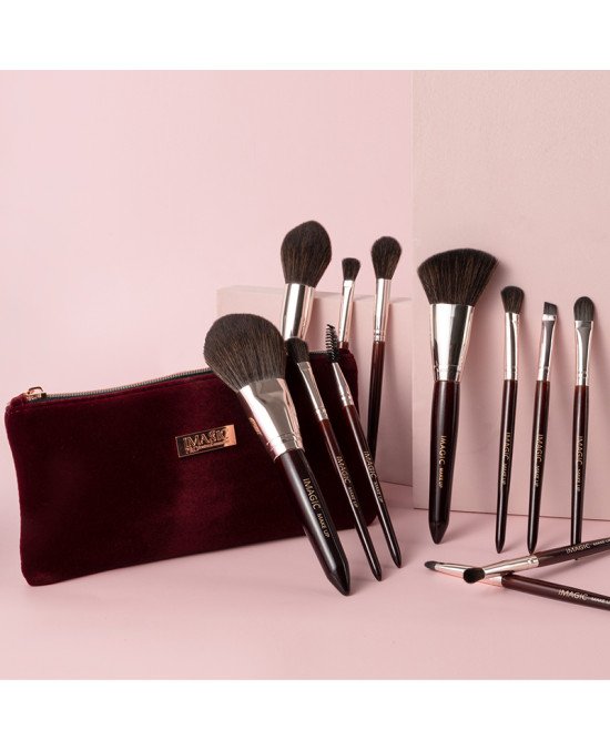 12PCS MAKEUP BRUSH SET WITH ZIPPER BAG
