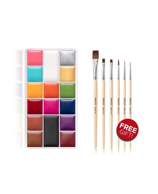 ABSTRACT GEOMETRIC 16 COLOR FACE PAINT PALETTE